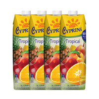 地中海塞浦路斯进口 塞浦丽娜（Cyprina）热带果汁 1L*4瓶 果汁饮料 整箱