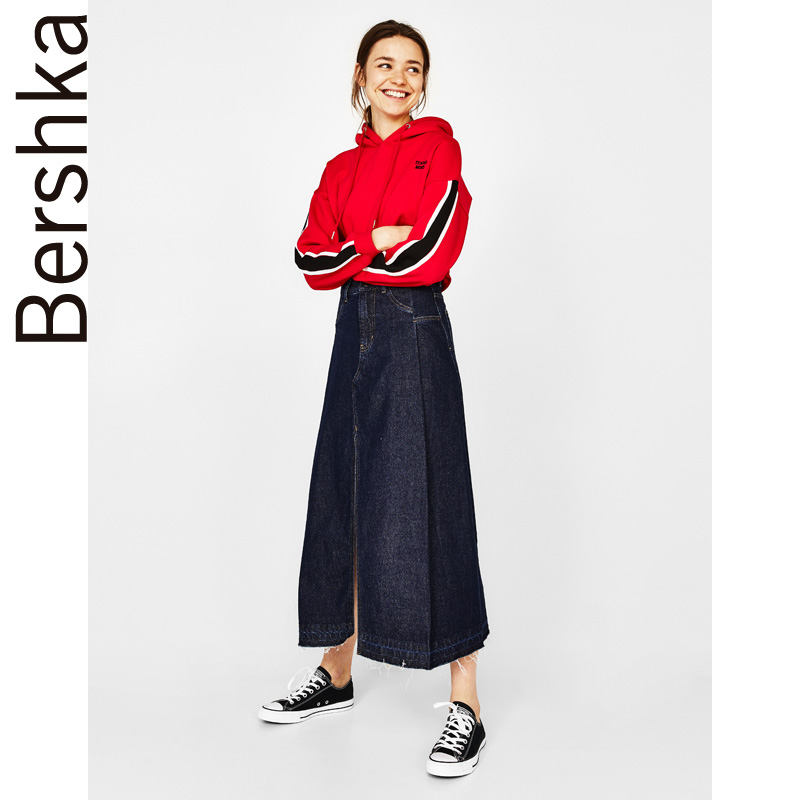 Bershka 00634111401 女士牛仔长裙 