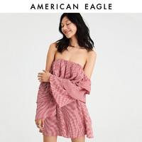 AMERICAN EAGLE OUTFITTERS 0395_2388 女士一字领格纹连衣裙