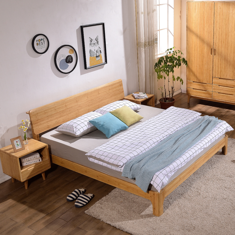 景山百岁 JS2A01 北欧实木框架床 1.8*2米