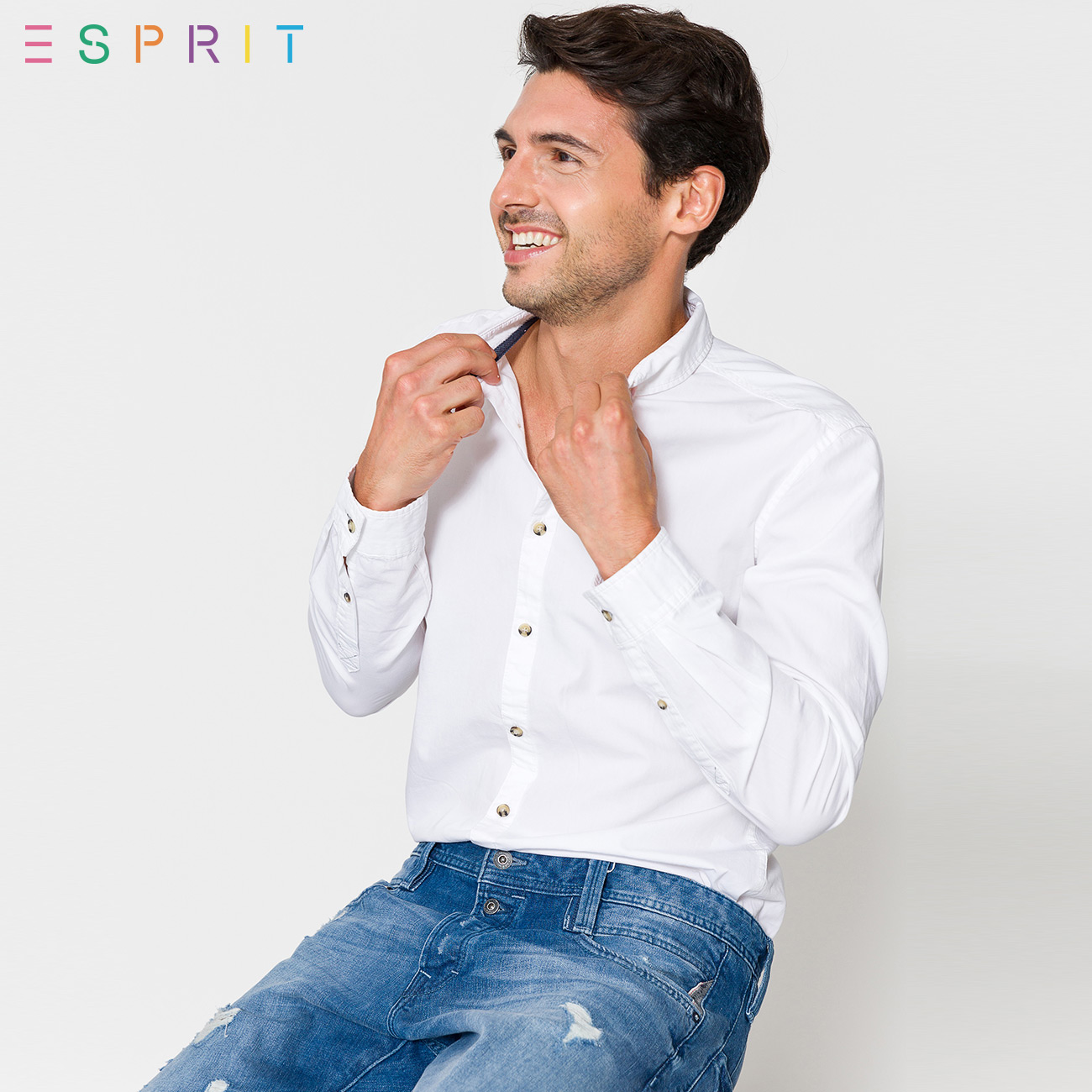 ESPRIT EDC系列 087CC2F009 男士长袖衬衫