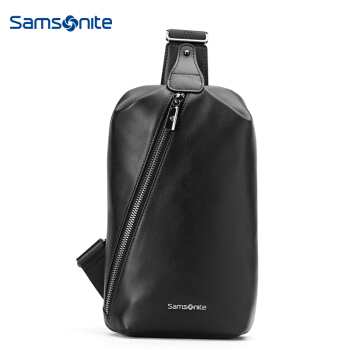 Samsonite 新秀丽 胸包男士时尚斜挎包休闲简约软牛皮腰包 TK9