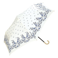 WPC 世界派对 刺绣印刷繁花图案 折叠晴雨伞