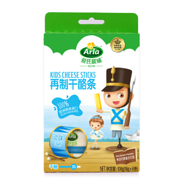 Arla 爱氏晨曦 淡味 再制干酪条 108g