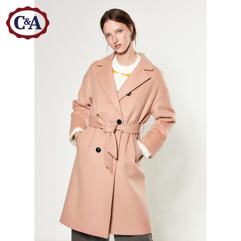 西雅衣家 C&A CA200198989 女士羊毛混纺大衣