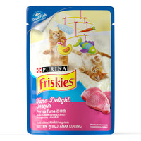Friskies 喜跃 宠物猫零食 幼猫吞拿鱼真鱼包软包装罐头 80g