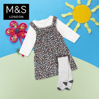 M&S 马莎 女婴3件套（裙子+连体衣+裤袜）