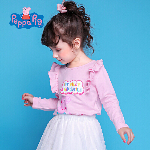 Peppa Pig 小猪佩奇 女童套头长袖T恤