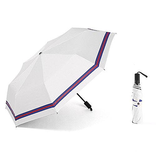 Yandex 小清新条纹伞 三折黑胶伞