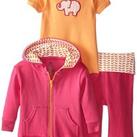Yoga Sprout 美国熊宝宝  90050 女童套装 外套+哈衣+长裤 XL