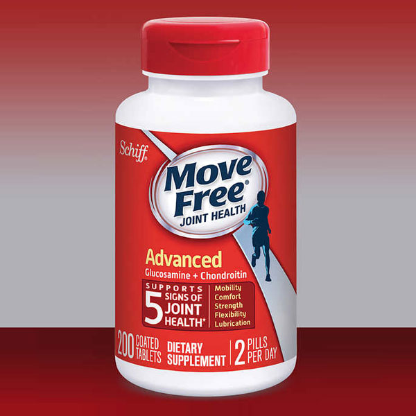旭福Schiff Move Free Advanced 氨糖维骨力 红标强化版 200粒