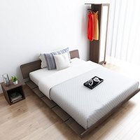 择木宜居 卧室家具套装 床+床垫+床头柜*2 