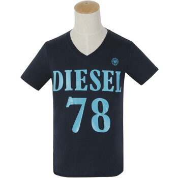 DIESEL 00S8IH81E 男士纯棉T恤 深蓝色 L号