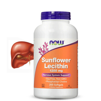NOW 诺奥 Foods Sunflower Lecithin 向日葵卵磷脂软胶囊 1200mg 200粒
