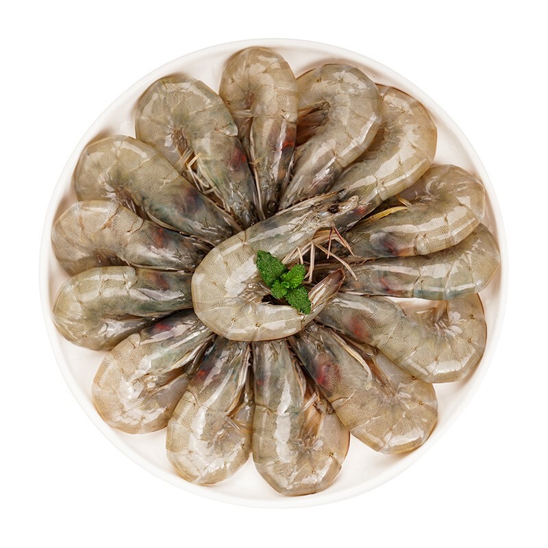鲜尝态 沙特白虾毛重1.2kg  净重1kg/约50-60只