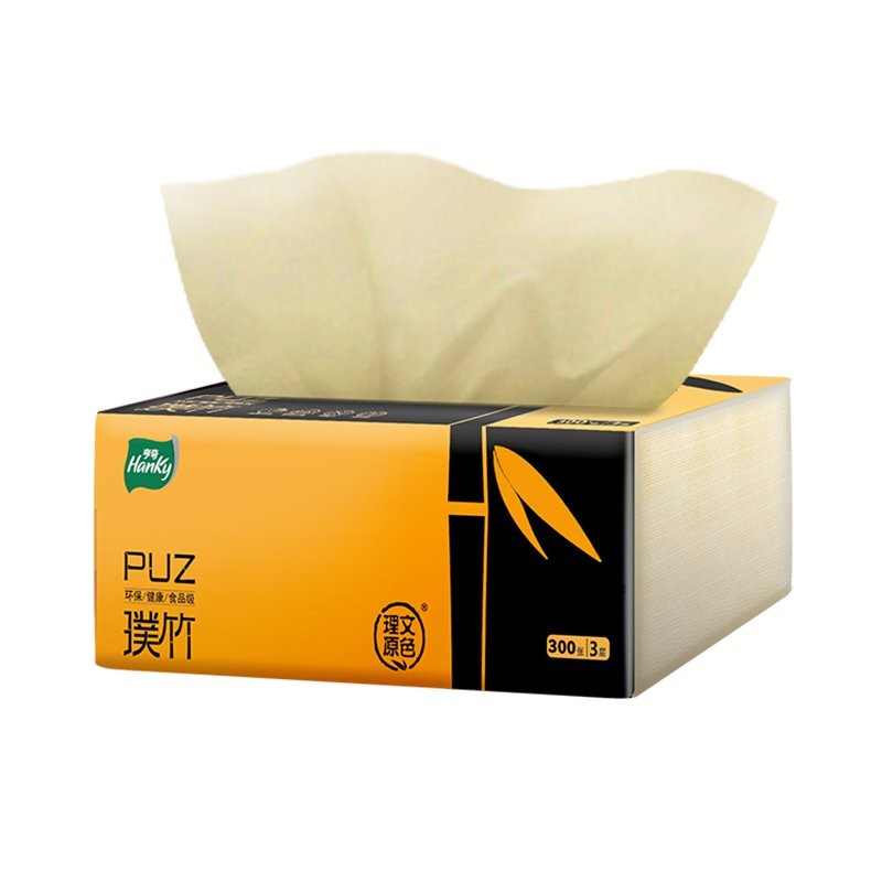 Hanky 亨奇 璞竹抽纸  S码 3层*100抽*27包（131*180mm）