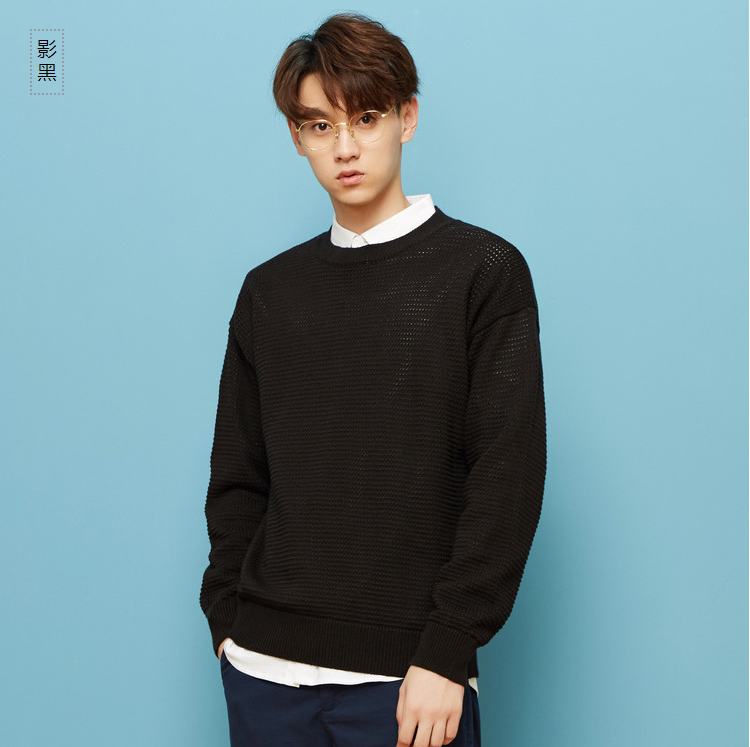 Meters bonwe 美特斯邦威 男装新款圆领毛衣