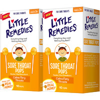 LITTLE REMEDIES 儿童天然蜂蜜棒棒糖润喉糖 2盒 *2件