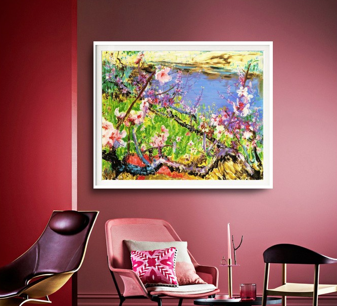 【周春芽】正版限量丝网版画 109x135cm 艺术收藏品 装饰画