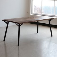 晶赞 实木铁艺会议桌 120*60*78cm 厚3cm 289元包邮（需用券）