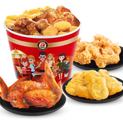 大江 全家桶炸鸡套餐鸡米花黑椒鸡块奥尔良烤对翅 1.4kg