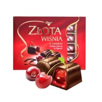 波兰原装进口 爱芙樱桃酒心巧克力礼盒183g 放冰袋