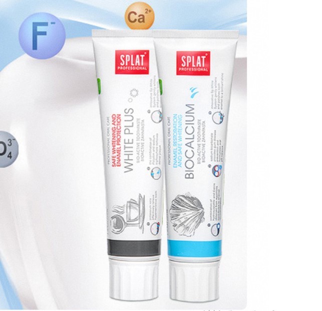 SPLAT 无氟防蛀+美白牙膏套装 100ml*2