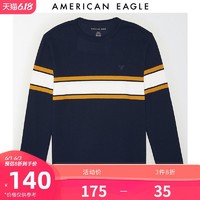 AEO 新款男士圆领条纹长袖T恤American Eagle 2171_1014