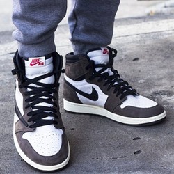 air jordan 1 travis scott aj1 倒钩 鬼脸 男鞋 cd4487-100