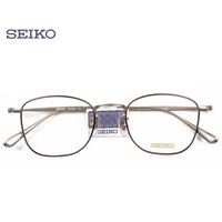 SEIKO 精工 純鈦超輕眼鏡架H03097+明月1.61防藍光鏡片