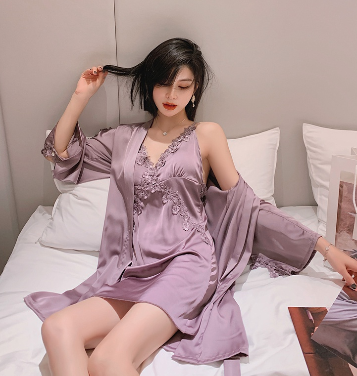 PEANOJEAN 6748 吊带睡裙两件套