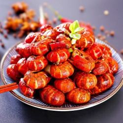 红小厨小龙虾尾虾球即食零食小海鲜 蒜蓉300g 30-40尾 *3件