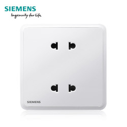 西门子(siemens)开关插座系列86型 灵蕴晨曦白10a四孔电源插座
