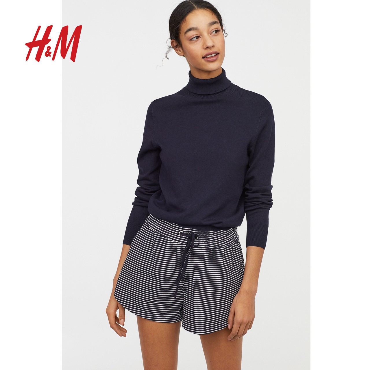 H&M 0396135 夏季宽松运动短裤