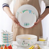 碗碟盘套装家用日式网红餐具北欧陶瓷饭碗单个可爱少女心创意个性