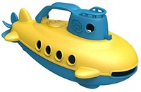 Green Toys 潜水艇 - 不含BPA/邻苯二甲酸盐 蓝色船只 带有由再生材料制成的旋转后螺旋桨 幼儿安全玩具