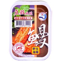 中国台湾 新宜兴  宜牌豆豉烧鳗罐头 海鲜罐头 方便速食 熟食 100g*2 *7件