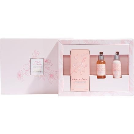 L'occitane 欧舒丹樱花旅行套装（香水75ml+身体乳35ml+沐浴露35ml）