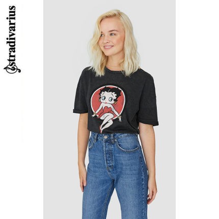 Stradivarius 音符 贝蒂娃娃 02635673250 女士短袖T恤