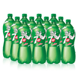 七喜7up 柠檬味 汽水碳酸饮料 1l*12瓶 整箱装 百事可乐公司出品 *2件
