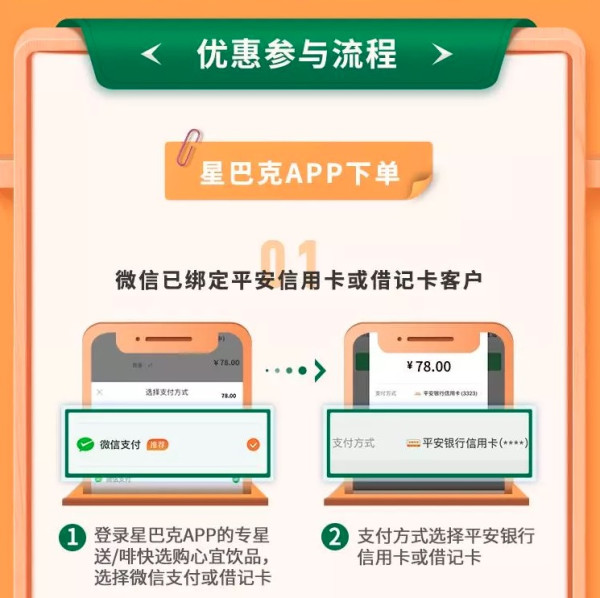 移动专享平安银行x星巴克微信支付优惠