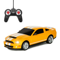 美致模型（MZ）遥控汽车1:24野马GT500儿童玩具车漂移跑车仿真车模摆件 电动可遥控男孩礼物 黄色