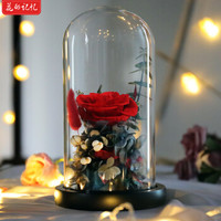 花的记忆永生花玻璃罩礼盒鲜花速递同城红玫瑰花摆件圣诞节生日礼物送女生朋友创意礼品