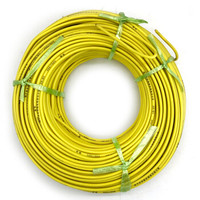 菊花 电线电缆ZR-BV35平方 国标阻燃单芯单股铜线 家装家用铜芯电线 100米 黄色