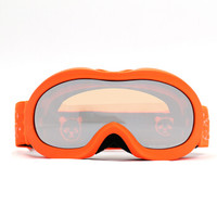 BASTO邦士度滑雪眼镜儿童款双层防雾镜片三层海绵防寒保暖SG1619深橙色