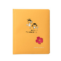 亮丽（SPLENDID）相册 影集 4D大6寸200张 黄色 卡通皮质盒装插页式相片册 照片册 儿童成长宝宝家庭