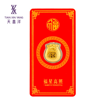 天鑫洋 足金/黄金 红包金系列 0.18克 福气连连