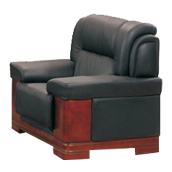 麦森（maisen）办公沙发 现代简约办公室商务接待会客沙发 单人位黑色 MS-19XM-0818