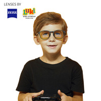 蔡司镜片 鲁奇镜架 儿童防蓝光护目眼镜 抗疲劳 抗蓝光眼镜 预防手机平板 电视游戏眼镜 LK1822C1 5-8岁
