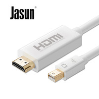 捷顺（JASUN)Mini DP转HDMI转换线 1米 迷你Displayport高清转换线 雷电迷你dp 电视显示器线 JS-130
